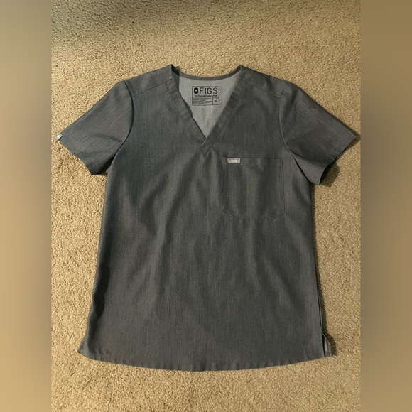 Figs Catarina Scrub Top in Graphite - Picture 1 of 3